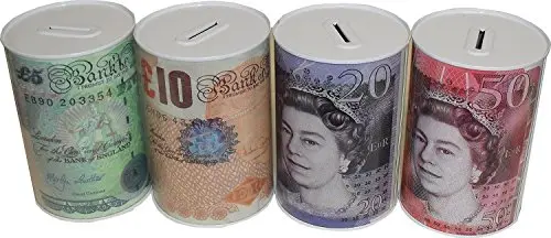 Assorted Color Metal Money-Saving Tin Boxes – 4-Pack Collection 1