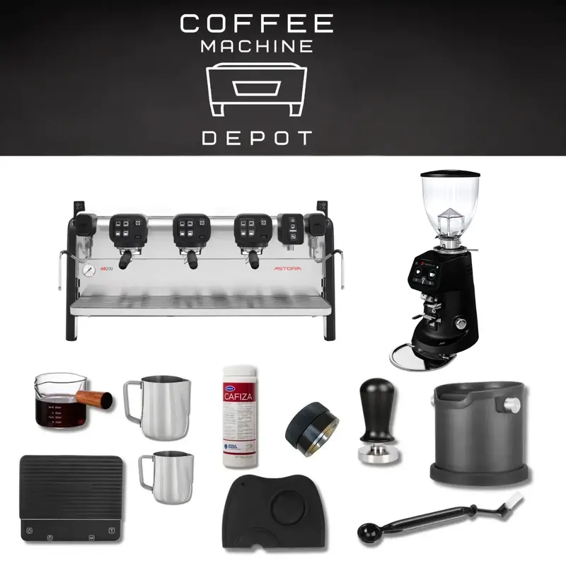 Astoria Ab200 Triple-Group Espresso System With Fiorenzato F64E Grinder – Black 1