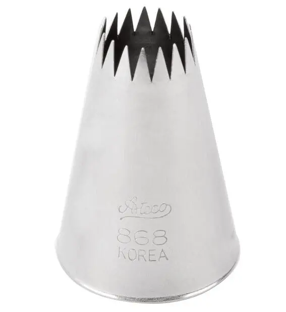 Ateco #868 Large French Star Piping Tip – Bold Texture Finish 1