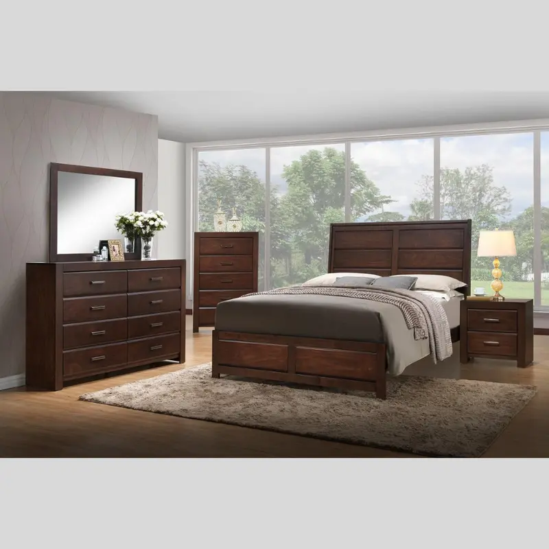 Athen Solid Wood King Bedroom Set 1