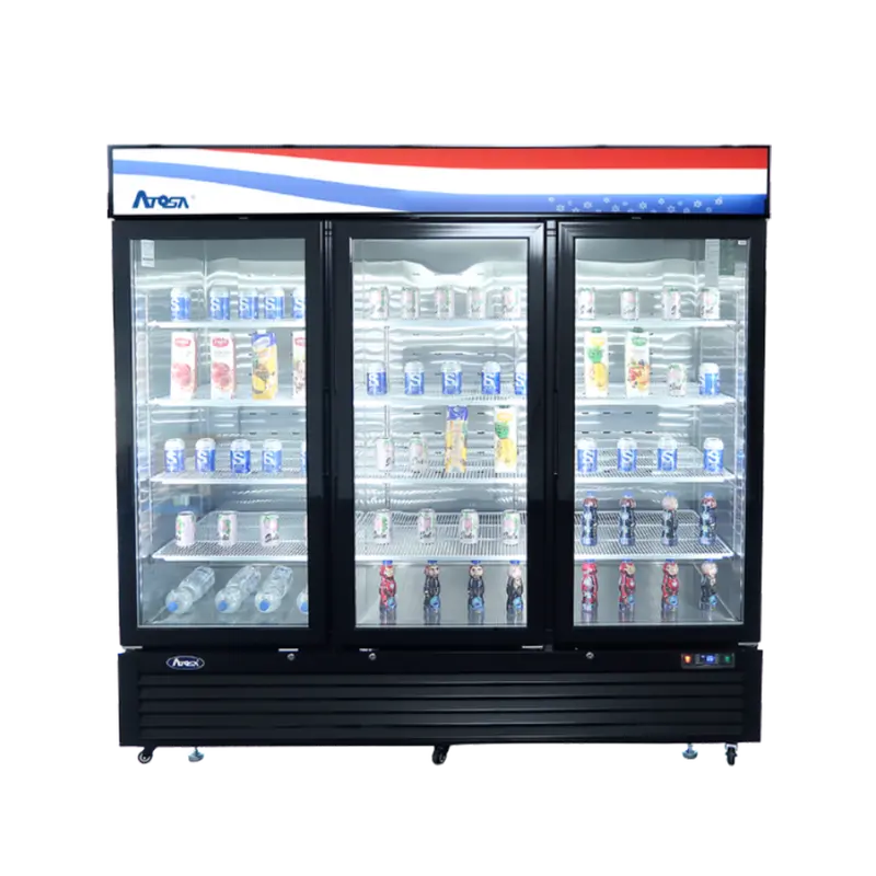 Atosa Mcf8724Gr Hinged-Door Refrigerated Merchandiser – 69.5 Cu. Ft. Large-Capacity Cooler 1