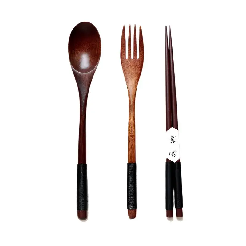 Authentic Japanese Bamboo Flatware Set – Spoon, Fork & Chopsticks 1