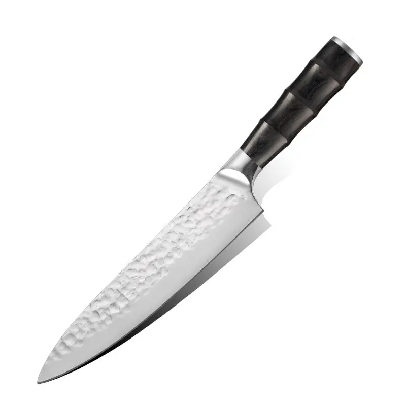 Bamboo-Handled Chef’S Knife – Ergonomic Full-Tang Blade 1