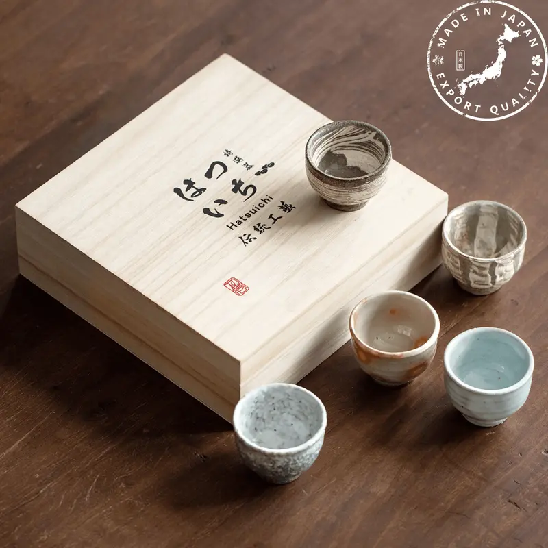 Banko Ware Tea Cup Set – Sandy Textured Handmade Ceramics 1