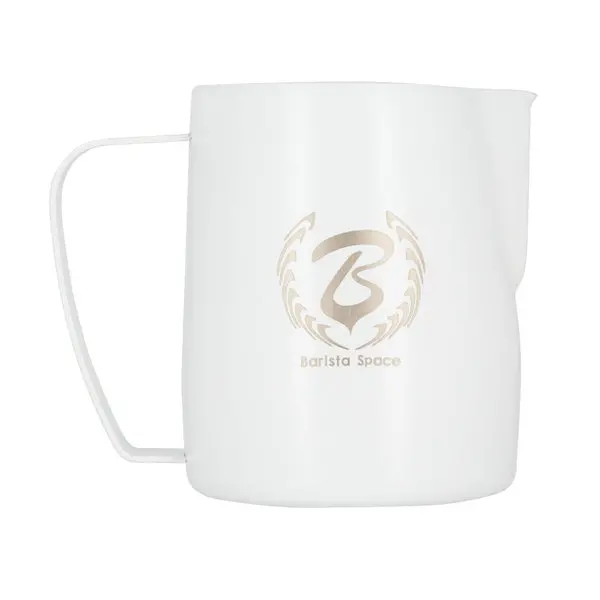 Barista Space 600 Ml Non-Stick White Milk Pitcher For Latte Art 1