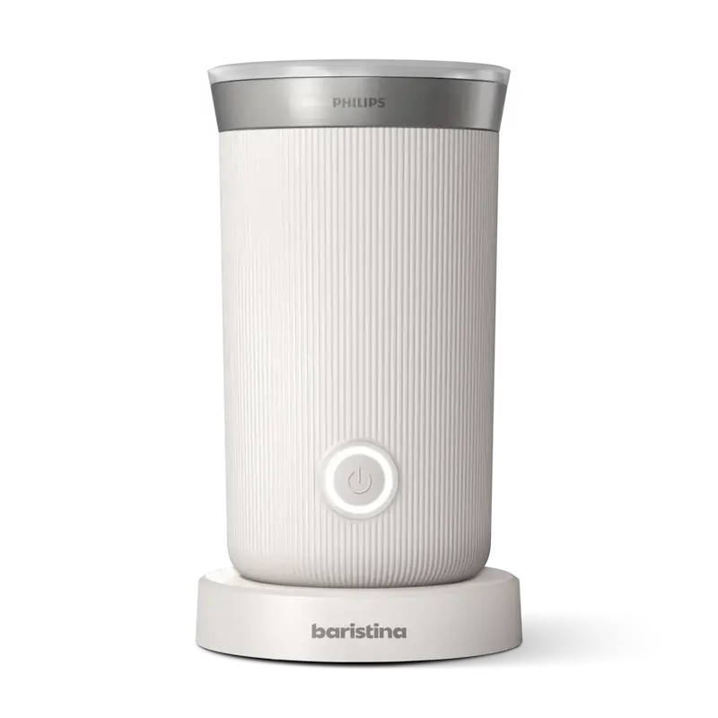 Baristina Electric Milk Frother – Elegant Milky White 1