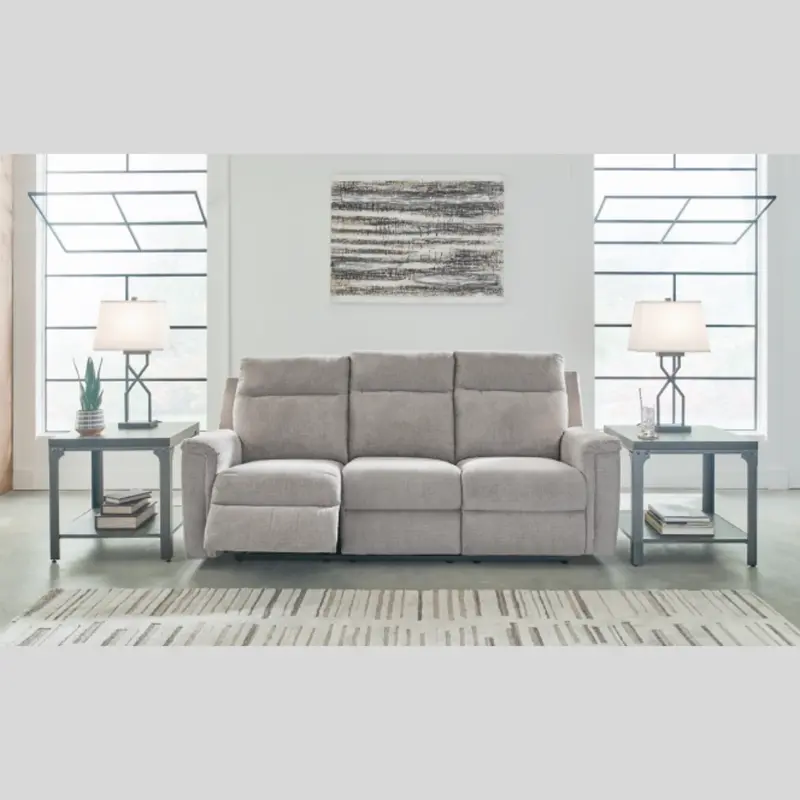 Barnsana Grey Power Reclining Sofa – Toronto Exclusive Model 1