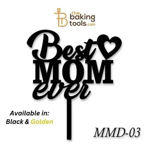 'Best Mom Ever' Acrylic Cake Topper – Celebratory Mother’S Day Decor (Mmd-03) 1