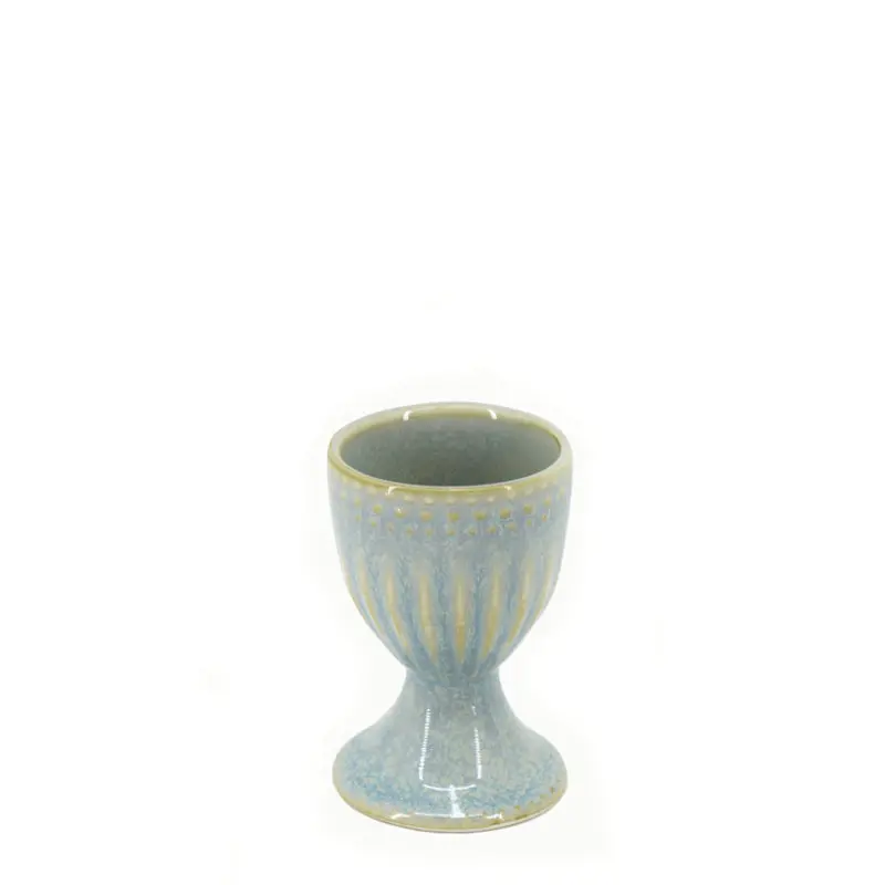 Bia Cordon Bleu French Lace Reactive Glaze Egg Cup – Emerald Green 1