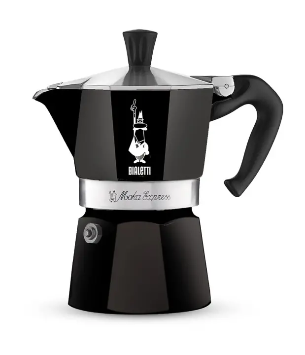 Bialetti Black Moka Express 3-Cup Stovetop Espresso Maker 1