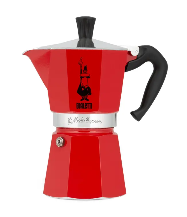 Bialetti Red Moka Express 6-Cup Espresso Pot 1