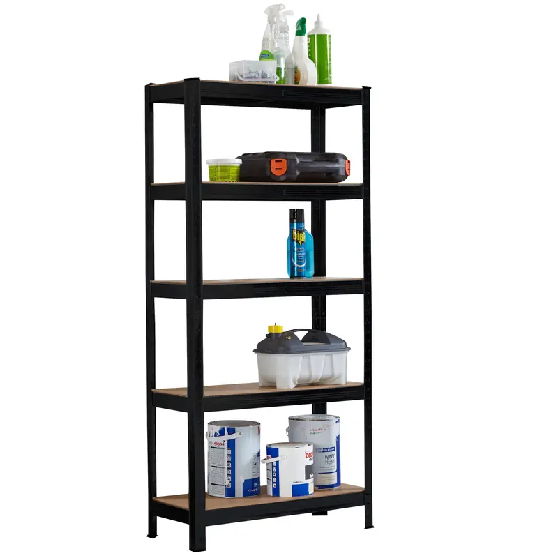 Black 5-Tier Industrial-Style Garage Shelving Unit – Neo Heavy-Duty Racking 1
