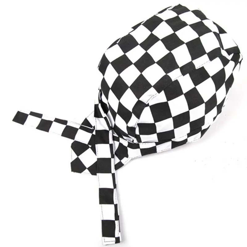 Black-And-White Checkered Adjustable Unisex Chef Hat 1