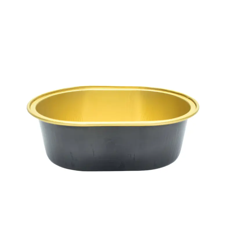 Black Egg-Shaped Foil Containers With Lids – Minimalist 10-Piece Set For Premium Packaging (Cl077-B) 1