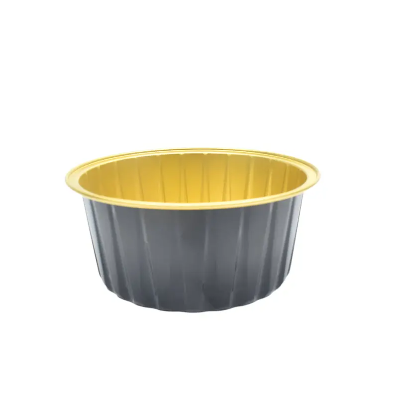 Black Round Foil Containers With Lids – Classic 10-Pack For Versatile Dessert Or Candy Display (Cl079-E) 1