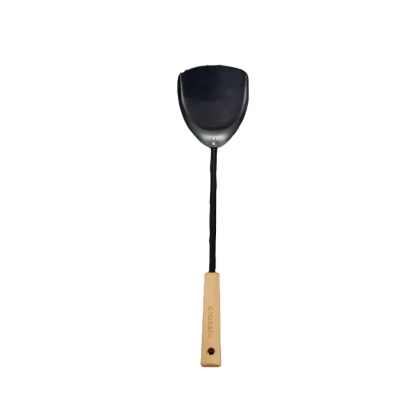 Black Stainless Steel Flat Serving Ladle 1