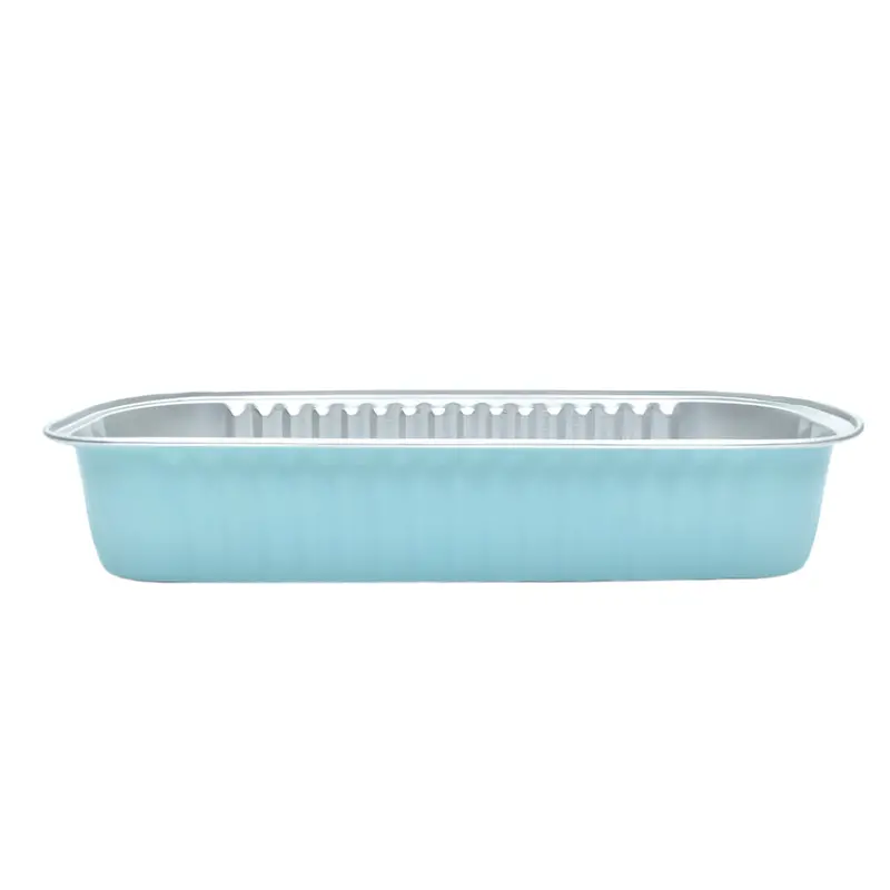 Blue Rectangular Foil Containers With Lids – Calming 10-Piece Pack For Corporate Or Event Use (Cl075-D) 1