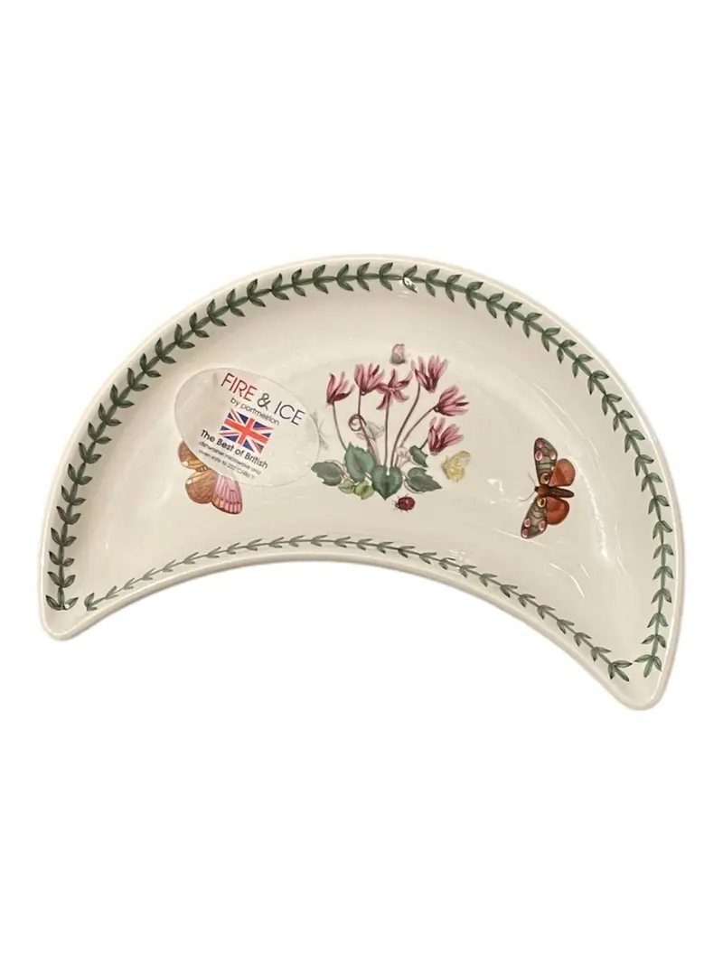 Botanic Garden Crescent-Shaped Serving Plate By Portmeirion 1