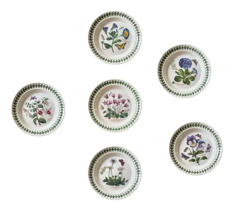 Botanic Garden Dessert Plate Set – 6-Piece English Ceramic Collection By Portmeirion 1