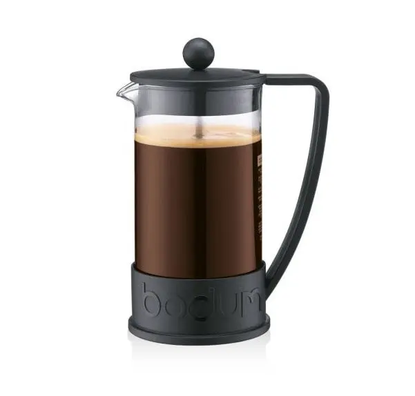 Brazilian-Style French Press – 34 Oz. Black Stainless Steel Brew System 1