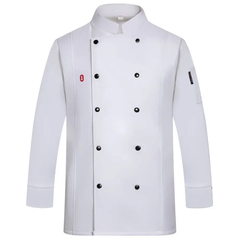 Breathable Long-Sleeve Chef Coat With Front Buttons – Professional Kitchen Apparel 1
