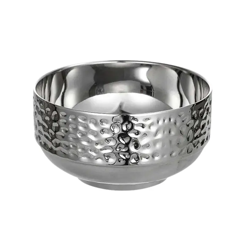 Brushed Silver Stainless Steel Serving Bowl 1
