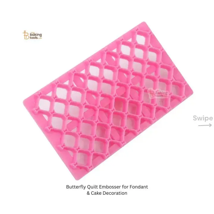 Butterfly Bowknot Fondant Embosser – Quilt-Effect Texturing Tool For Cake & Sugar Craft 1