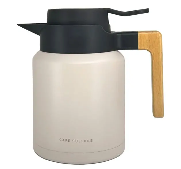 Café Culture Insulated Thermal Carafe – Warm Taupe, 1.2L 1