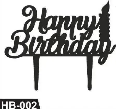 Candle-Shaped Happy Birthday Acrylic Cake Tag Hb-002 1