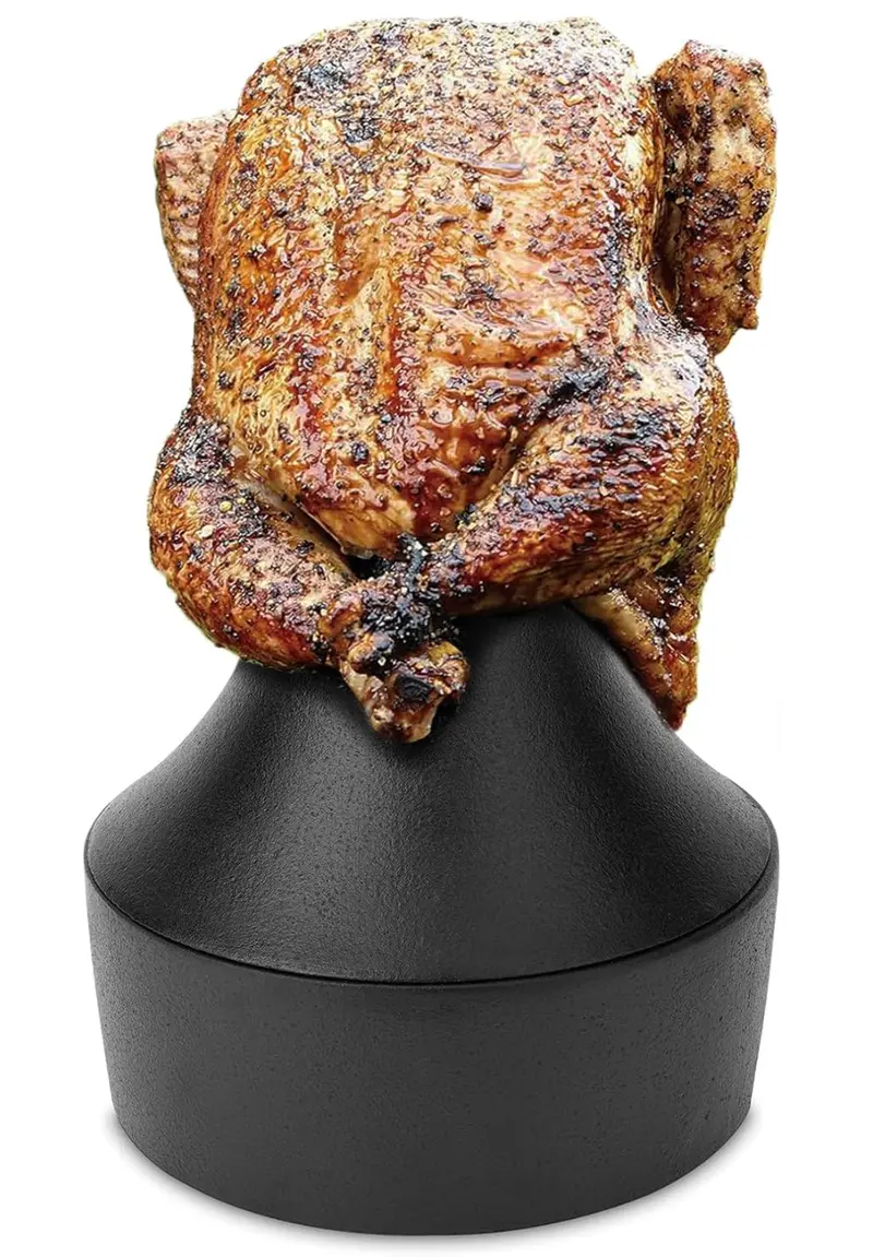 Cast Iron Beer Can Chicken Rack With Flavor Infusion Design 1