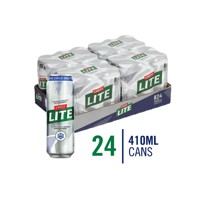 Castle Lite Premium Lager – 24-Pack (410Ml Cans) 1