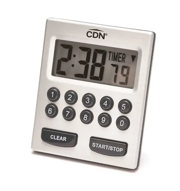 Cdn Big Digit Digital Kitchen Timer In Silver 1