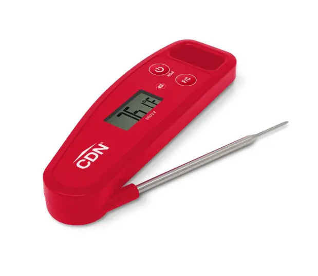 Cdn Compact Folding Digital Food Thermometer – Red 1