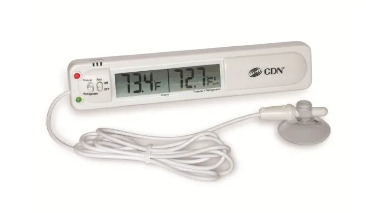 Cdn Fridge And Freezer Alarm Thermometer – White 1