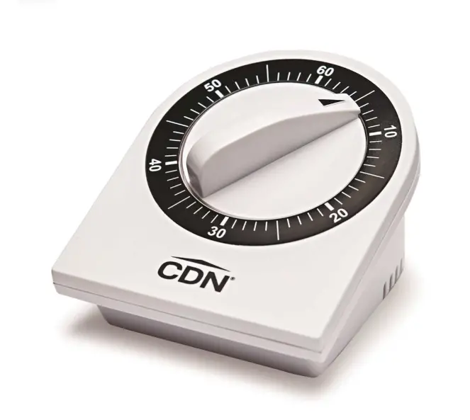 Cdn Mechanical Kitchen Timer With Dome Cover – White 1