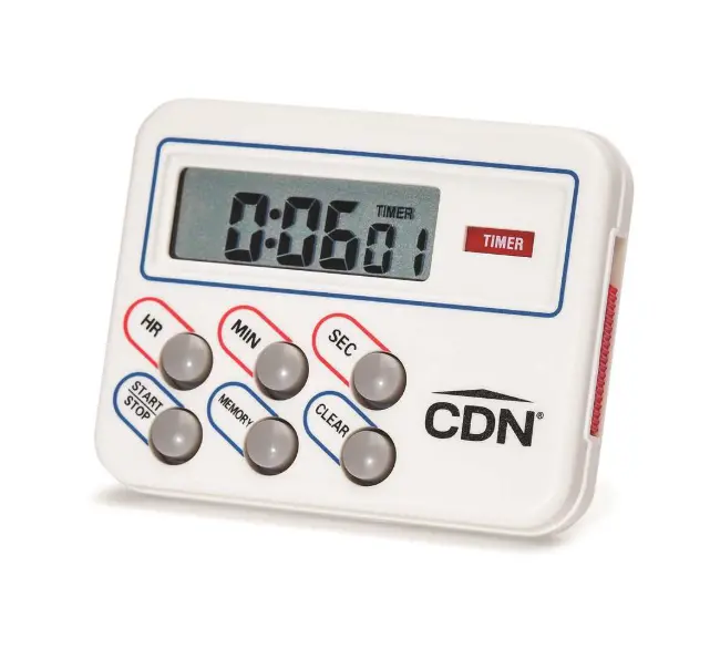Cdn Multi-Function Digital Kitchen Timer And Clock – White 1