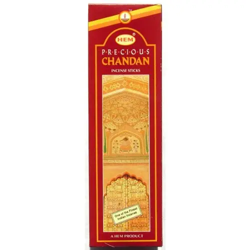 Chandan Hem Incense Sticks – Premium Sandalwood Ayurvedic Incense, 8-Stick Box (Pack Of 5) 1