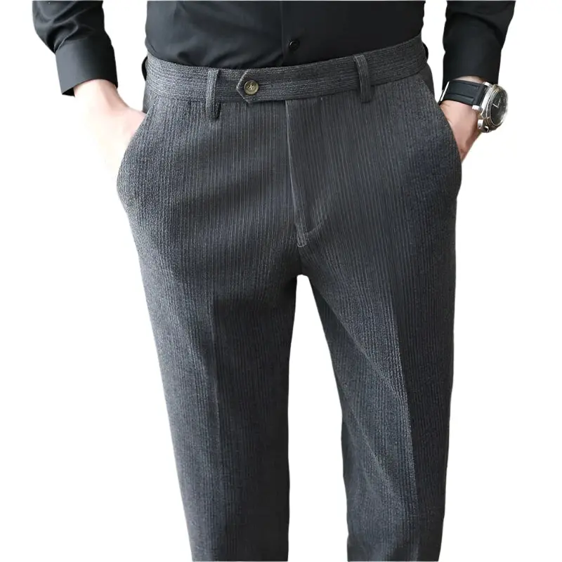 Charcoal Grey Wool Blend Dress Trousers 1