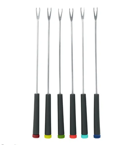 Charcoal-Handle Fondue Forks – Set Of 6 (Trudeau) 1