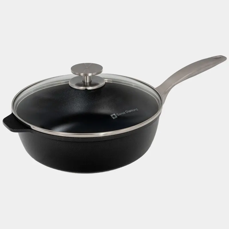 Chd Ceramic Nonstick Saute Pan With Tempered Glass Lid 1