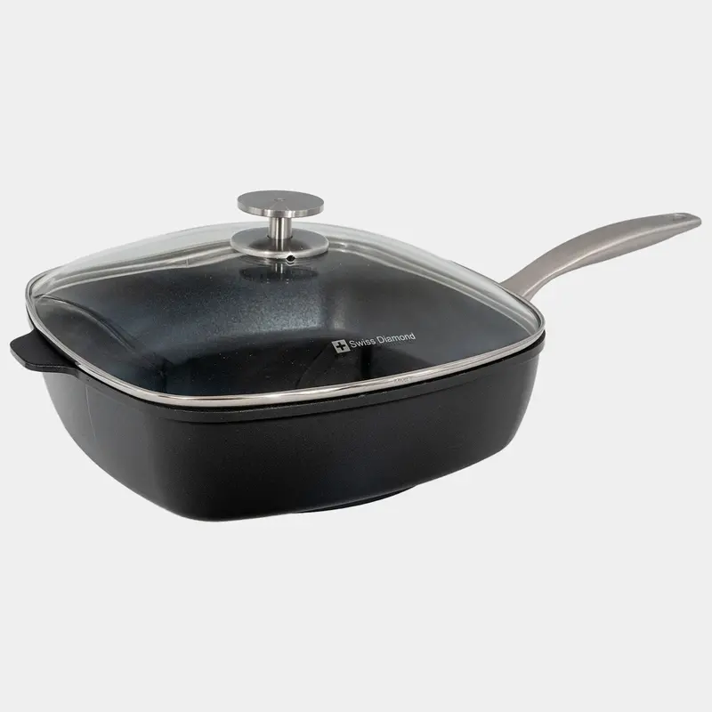 Chd Nonstick Square Saute Pan – 11 X 11 Inches With Glass Lid 1