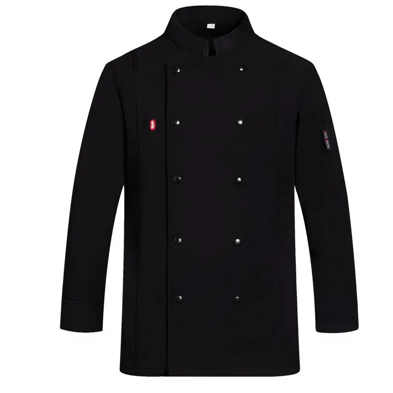 Classic Long-Sleeve Button-Up Chef Jacket – Cotton Blend Uniform 1