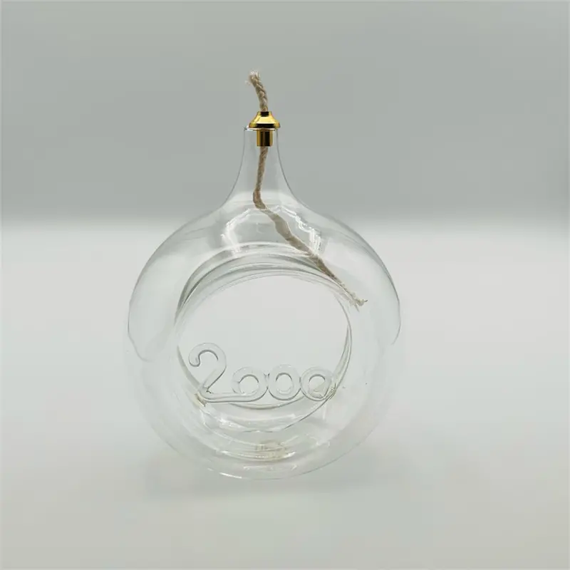 Clear Glass Oil Lamp – Vintage-Inspired 2000 Model 1