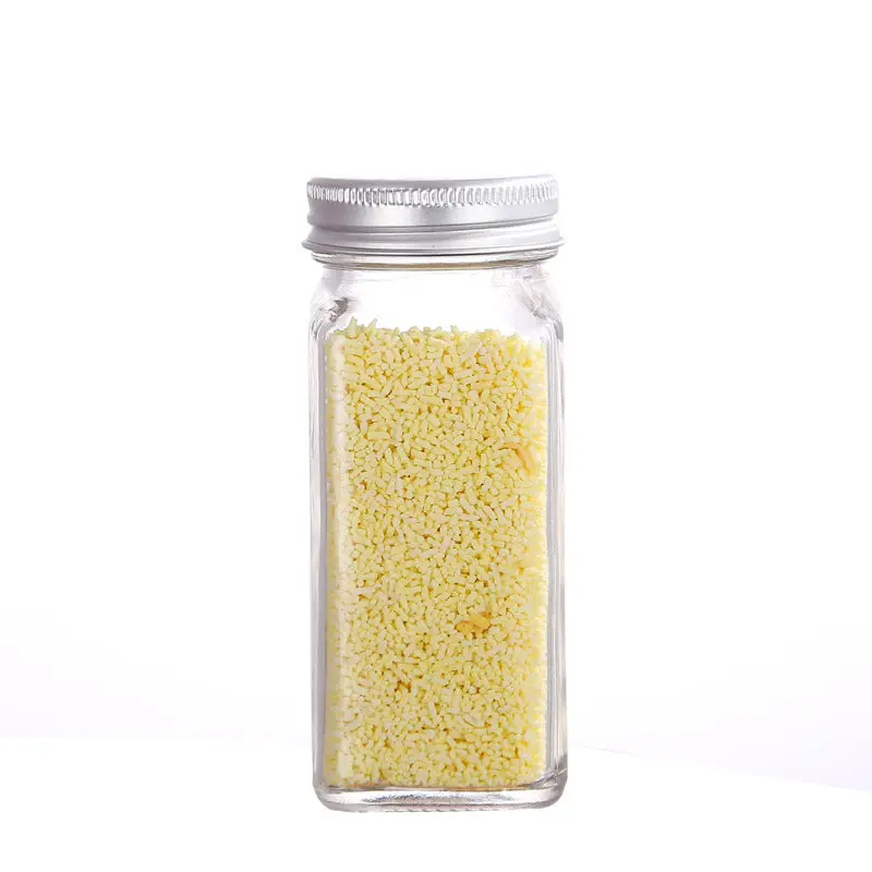 Clear Glass Seasoning Storage Jar With Airtight Bamboo Lid 1