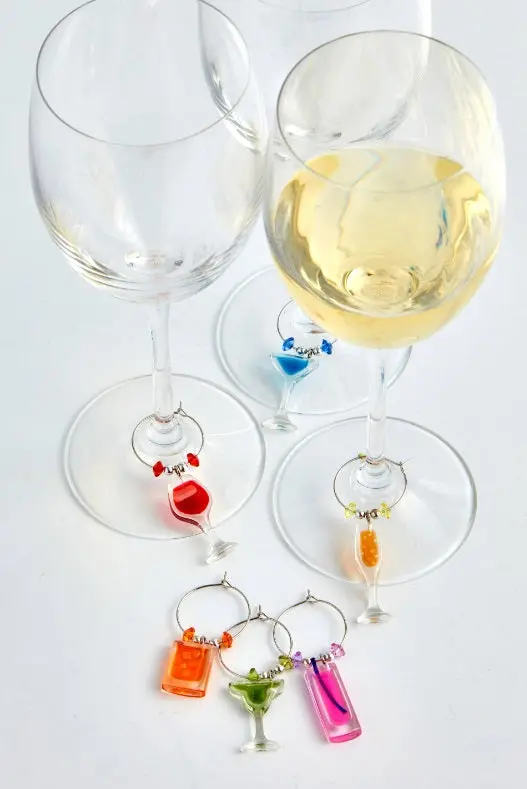 Cocktail Stemware Charms – Acrylic Set Of Six 1