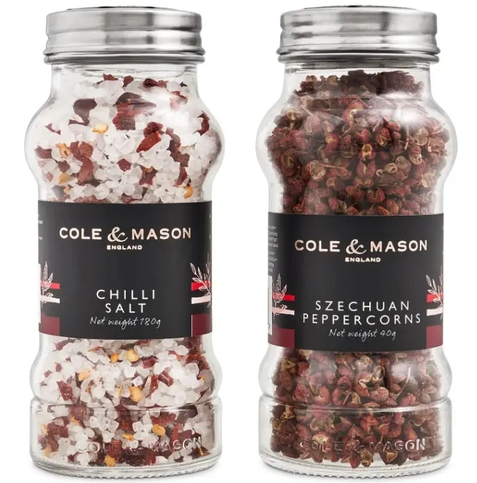 Cole & Mason Aromatic Spice Grinder Set – Salt & Pepper Combo 1