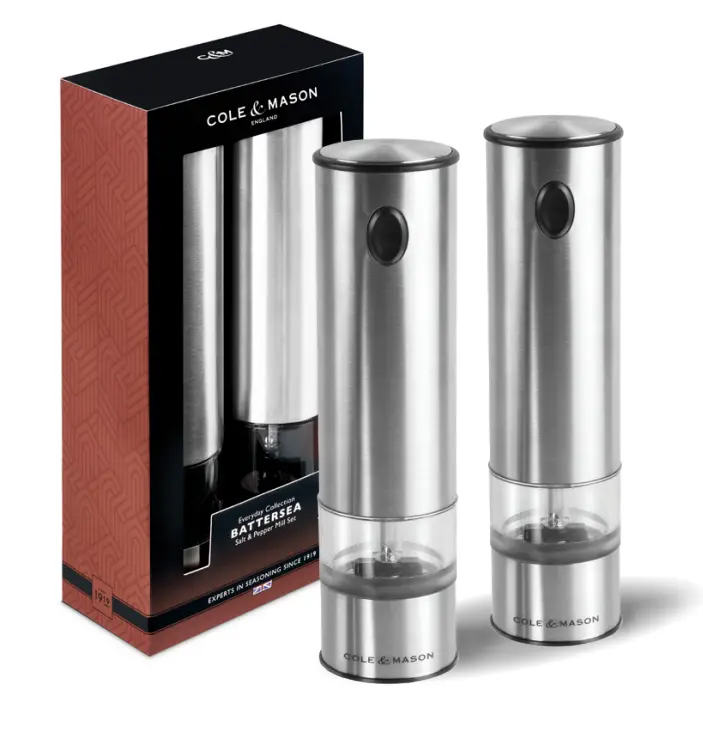 Cole & Mason Battersea Usb-Rechargeable Salt & Pepper Grinder Gift Set (8.5" / 21.5 Cm) 1