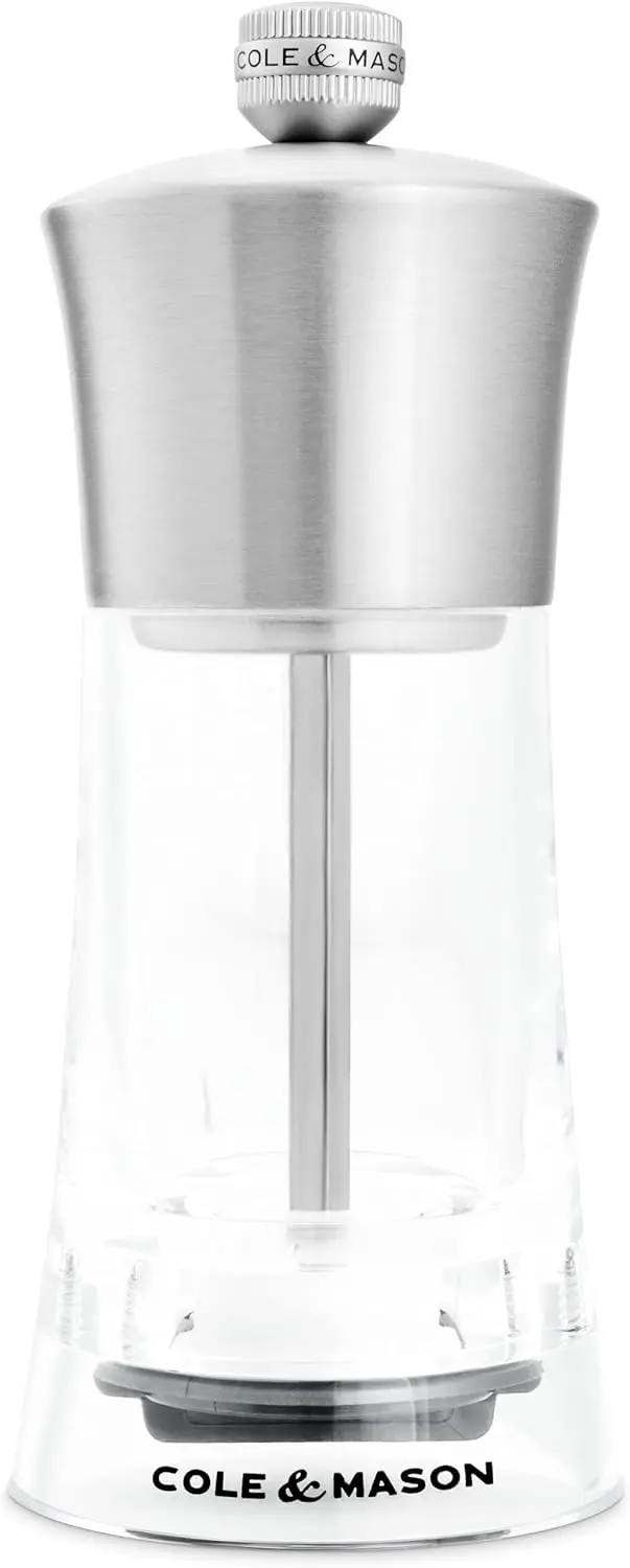 Cole & Mason Bromley Pepper Grinder – Acrylic And Stainless Steel, 6" (15 Cm) 1