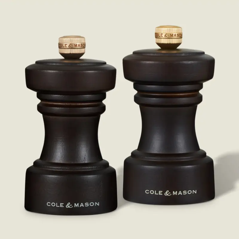 Cole & Mason Hoxton Chocolate Wood Salt And Pepper Mill Set – 4.2 Inch (10.5 Cm) 1