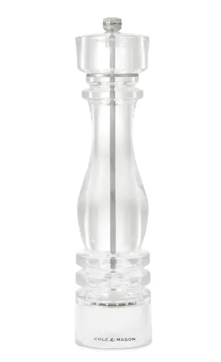 Cole & Mason London Collection Acrylic Salt Mill – 8" (22 Cm) 1